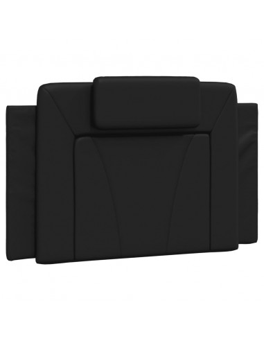 Letto con Materasso Nero 90x200 cm in Similpelle