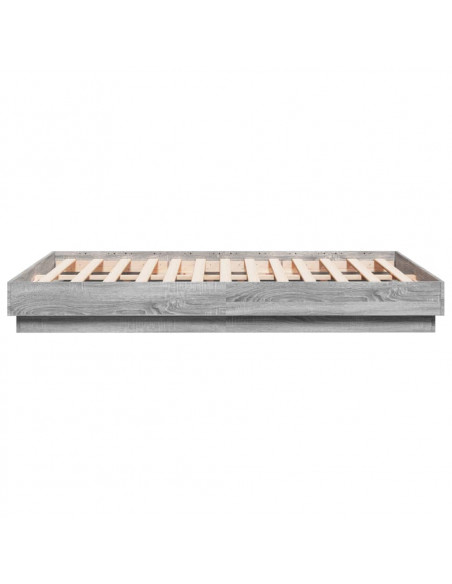 Giroletto con Luci LED Grigio Sonoma 140x190 cm