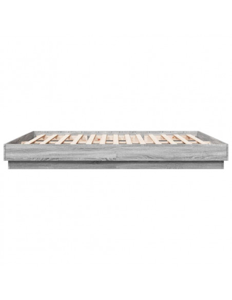 Giroletto con Luci LED Grigio Sonoma 180x200 cm