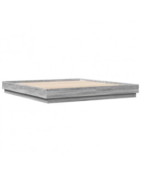 Giroletto con Luci LED Grigio Sonoma 180x200 cm