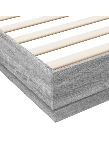 Giroletto con Luci LED Grigio Sonoma 180x200 cm