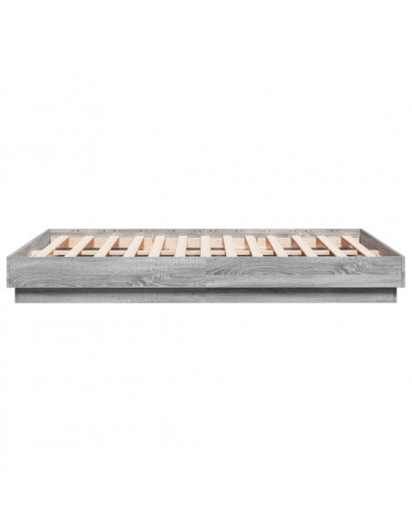 Giroletto con Luci LED Grigio Sonoma 135x190 cm