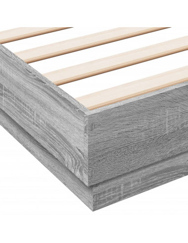 Giroletto con Luci LED Grigio Sonoma 135x190 cm