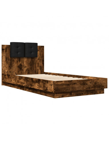 Giroletto con Testiera Rovere Fumo 75x190 cm Legno Multistrato