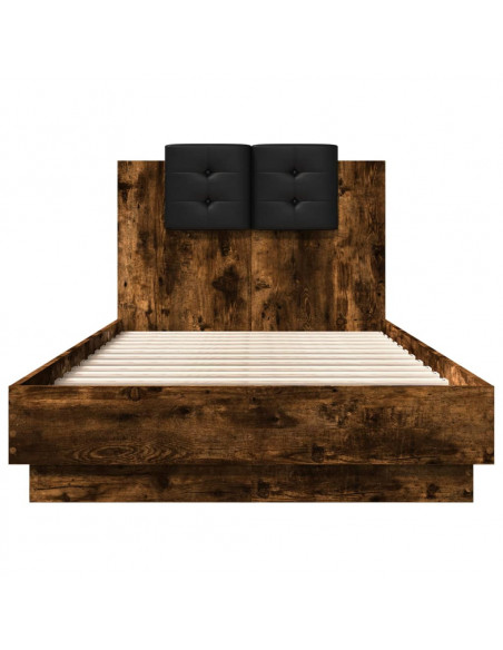 Giroletto con Testiera Rovere Fumo 75x190 cm Legno Multistrato