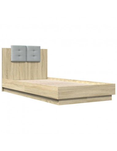 Giroletto con Testiera Rovere Sonoma 75x190cm Legno Multistrato