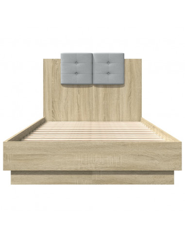 Giroletto con Testiera Rovere Sonoma 75x190cm Legno Multistrato