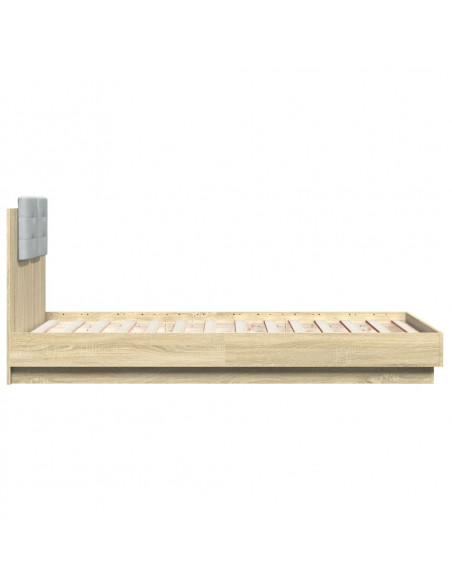 Giroletto con Testiera Rovere Sonoma 75x190cm Legno Multistrato
