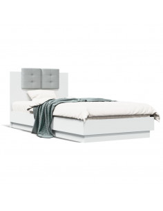 Giroletto con Testiera Bianco 75x190 cm in Legno Multistrato 2