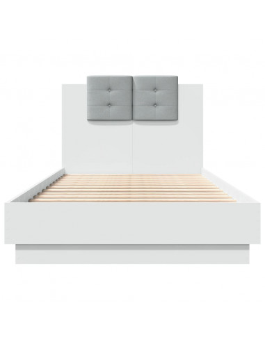 Giroletto con Testiera Bianco 75x190 cm in Legno Multistrato