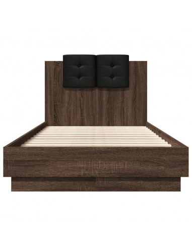 Giroletto Testiera Rovere Marrone 90x190 cm Legno Multistrato