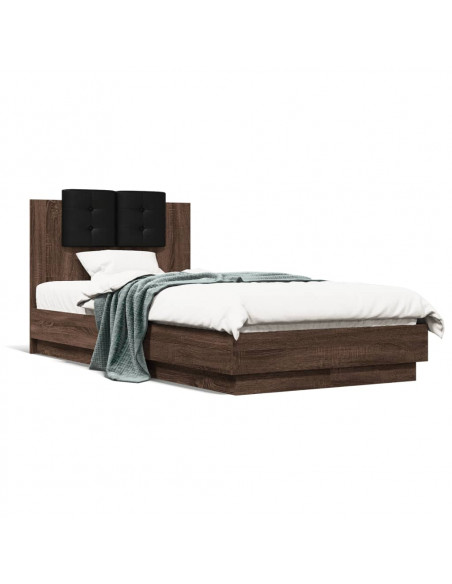 Giroletto Testiera Rovere Marrone 75x190 cm Legno Multistrato