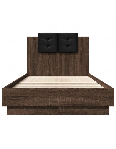 Giroletto Testiera Rovere Marrone 75x190 cm Legno Multistrato