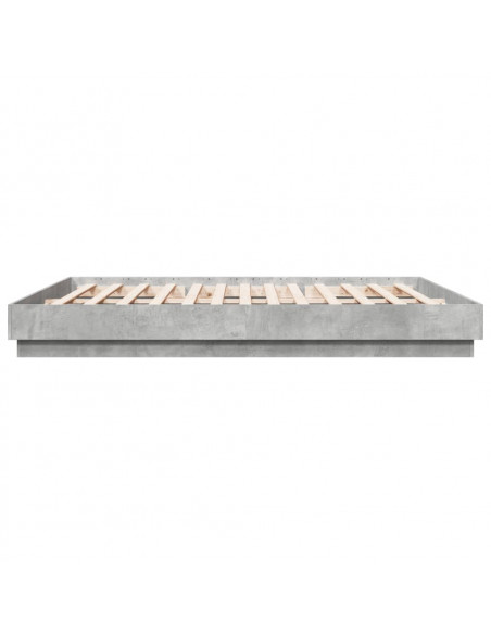 Giroletto con Luci LED Grigio Cemento 180x200 cm