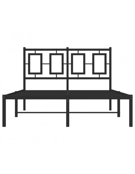 Giroletto con Testiera in Metallo Nero 120x190 cm