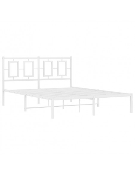 Giroletto con Testiera Metallo Bianco 140x190 cm