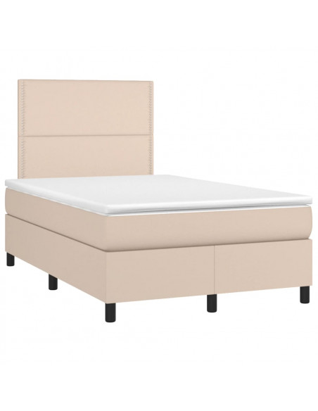 Giroletto a Molle con Materasso Cappuccino 120x190cm Similpelle