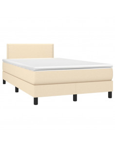 Giroletto a Molle con Materasso Crema 120x190 cm in Tessuto 2