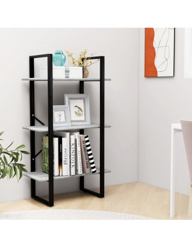 Scaffale Grigio Cemento 60x30x105 cm in Legno Multistrato