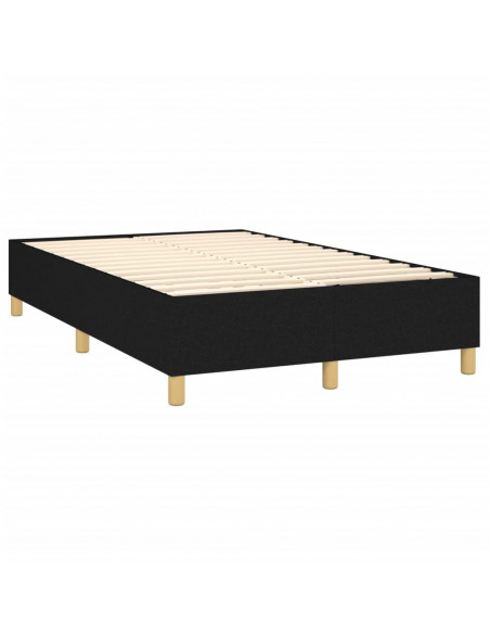 Giroletto a Molle con Materasso Nero 120x190 cm in Tessuto
