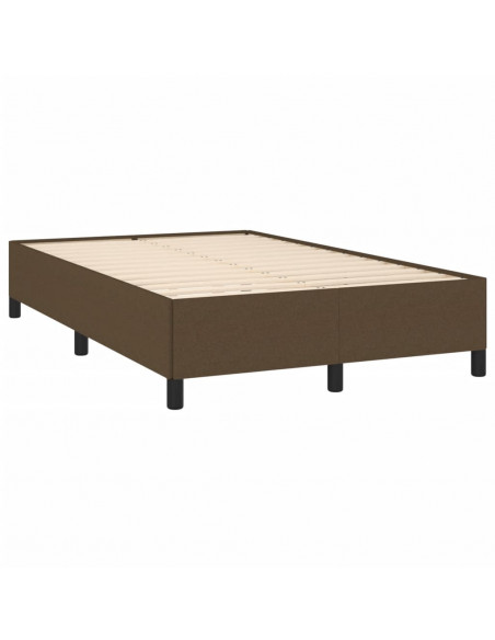 Giroletto a Molle con Materasso Marrone Scuro 120x190cm Tessuto