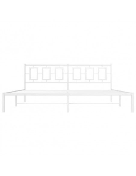 Giroletto con Testiera Metallo Bianco 193x203 cm