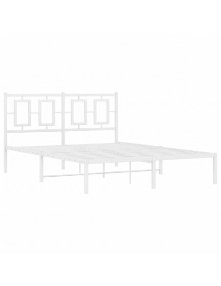 Giroletto con Testiera Metallo Bianco 135x190 cm