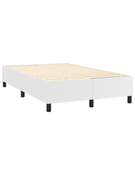 Giroletto a Molle con Materasso Bianco 120x190 cm in Similpelle