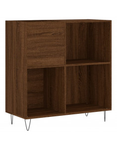 Mobile Porta Dischi Rovere Marrone 84,5x38x89 Legno Multistrato 2
