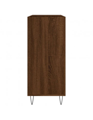 Mobile Porta Dischi Rovere Marrone 84,5x38x89 Legno Multistrato
