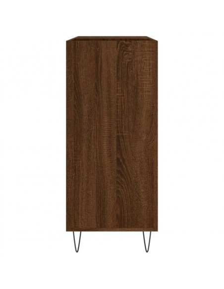 Mobile Porta Dischi Rovere Marrone 84,5x38x89 Legno Multistrato