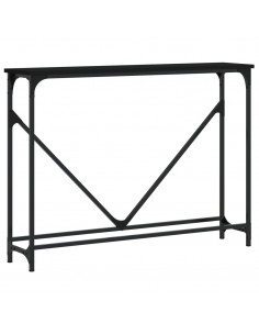 Tavolino Consolle Nero 102x22,5x75 cm in Legno Multistrato 2