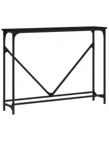 Tavolino Consolle Nero 102x22,5x75 cm in Legno Multistrato