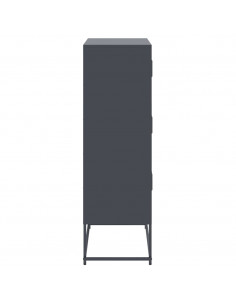 Credenza Antracite 68,5x38,5x123,5 cm in Acciaio 2