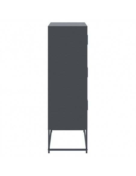 Credenza Antracite 68,5x38,5x123,5 cm in Acciaio