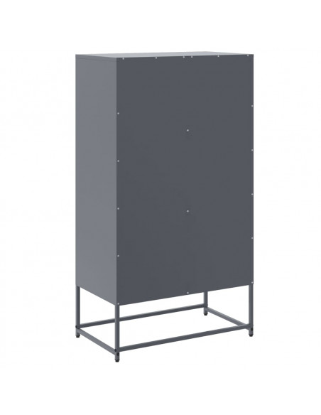 Credenza Antracite 68,5x38,5x123,5 cm in Acciaio