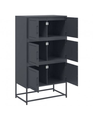 Credenza Antracite 68,5x38,5x123,5 cm in Acciaio