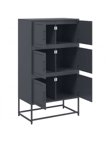 Credenza Antracite 68,5x38,5x123,5 cm in Acciaio