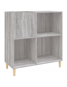 Mobile Porta Dischi Grigio Sonoma 84,5x38x89 Legno Multistrato 2