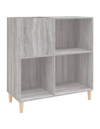 Mobile Porta Dischi Grigio Sonoma 84,5x38x89 Legno Multistrato