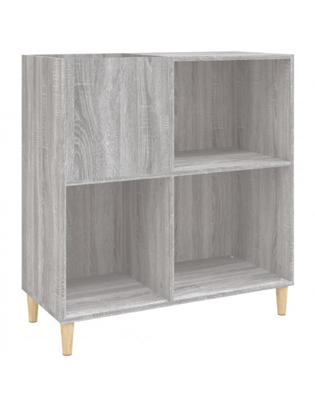 Mobile Porta Dischi Grigio Sonoma 84,5x38x89 Legno Multistrato