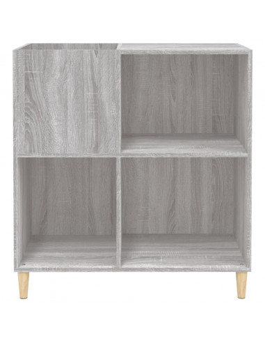 Mobile Porta Dischi Grigio Sonoma 84,5x38x89 Legno Multistrato