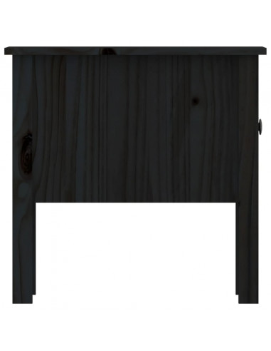 Tavolini 2 pz Neri 50x50x49 cm in Legno Massello di Pino