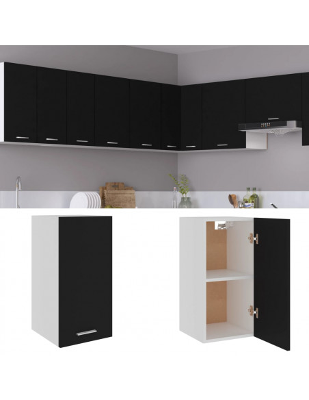 Mobile Pensile Nero 29,5x31x60 cm in Legno Multistrato
