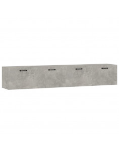 Mobili Parete 2 pz Grigio Cemento 100x36,5x35 cm in Multistrato 2