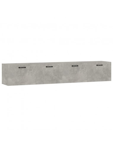Mobili Parete 2 pz Grigio Cemento 100x36,5x35 cm in Multistrato