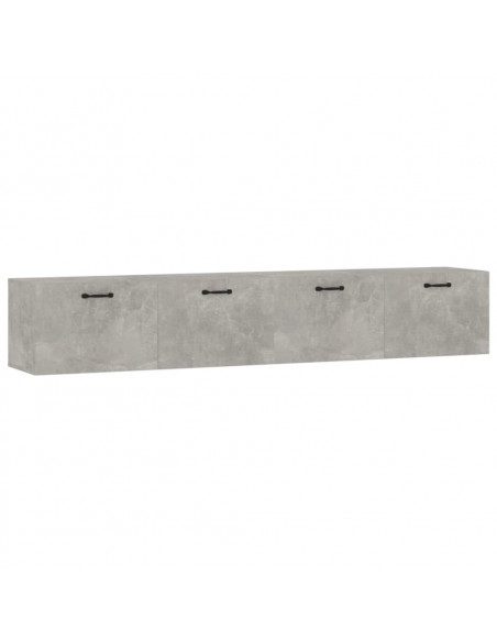 Mobili Parete 2 pz Grigio Cemento 100x36,5x35 cm in Multistrato
