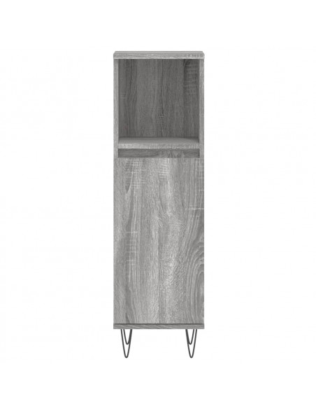 Set Mobili da Bagno 3 pz Grigio Sonoma in Legno Multistrato