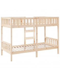 Letto a Castello 80x200 cm in Legno Massello di Pino 2