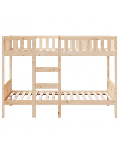 Letto a Castello 80x200 cm in Legno Massello di Pino
